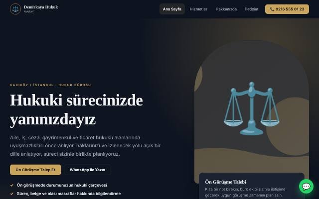Avukat web sitesi şablonu: Prestij tasarımı