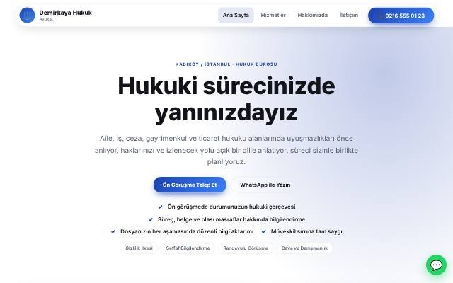 Avukat web sitesi şablonu: Modern tasarımı