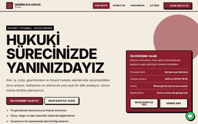 Avukat web sitesi şablonu: Bold tasarımı